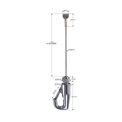 Głowa kobry ze stopu cynku 1.8mm SS lina stalowa obraz artystyczny zestaw do zawieszenia YW-860476
