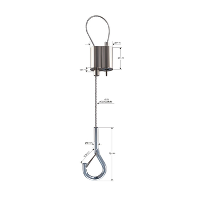 Głowa kobry ze stopu cynku 1.8mm SS lina stalowa obraz artystyczny zestaw do zawieszenia YW-860476