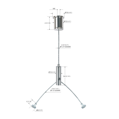 System wiszący LED w kształcie litery Y z hakiem homara YW-86021