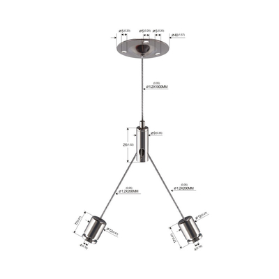 Liniowy system wiszący LED w kształcie litery Y z suwakiem YW-86447