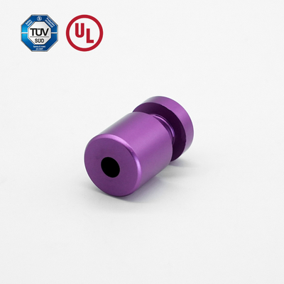 Aluminium Purple Sign Standoff Regulowalne dla paneli akrylowych / trawy