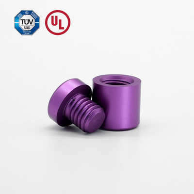 Aluminium Purple Sign Standoff Regulowalne dla paneli akrylowych / trawy